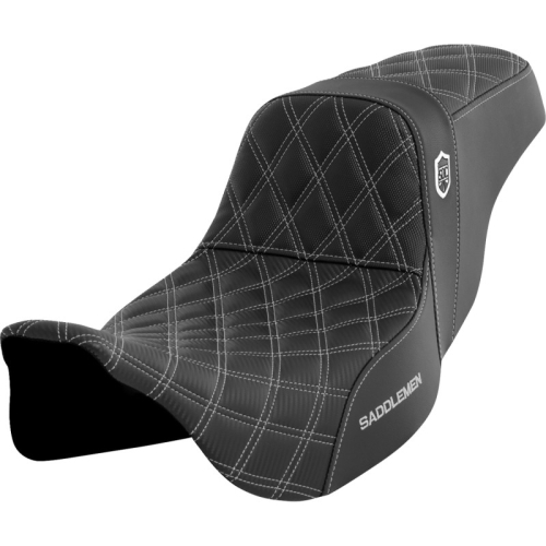 Saddlemen - Saddlemen Pro Series SDC Performance Gripper Seat without Drivers Backrest - Silver Stitching - SC80807SIL