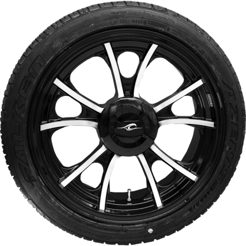 Coastal Moto - Coastal Moto Largo Rear Trike Wheel with Falken Tire - 18in. x 7in. -Black Cut (Left or Right) - PKG-LGO-187T-BC