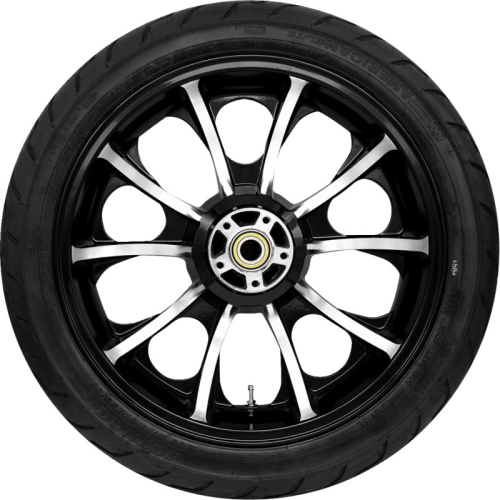 Coastal Moto - Coastal Moto Largo Rear Wheel with Dunlop Tire - 18in. x 5.5in. - Black Cut - PKG-LAR185BC-ABST