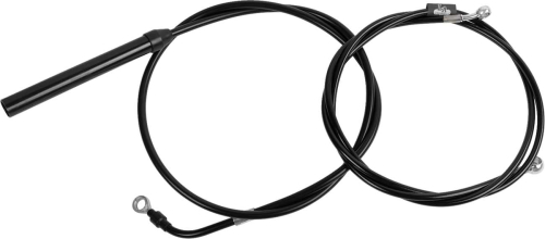 LA Choppers - LA Choppers Standard Cable/Brake Line Kit - 15in.-17in. Ape Hanger Handlebar - Black Vinyl - LA-8062KT-16B