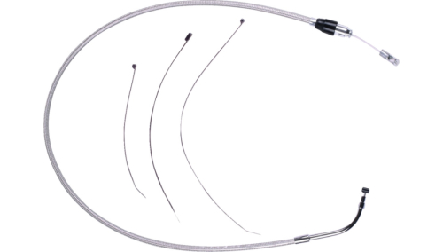 Magnum - Magnum Alternate Length Polished Stainless Quick Connect Braided Upper Clutch Cable - 41-1/4in. - 52392HE