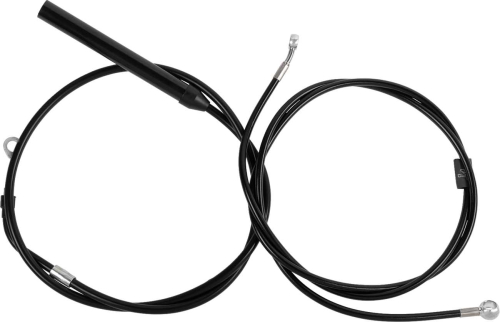 LA Choppers - LA Choppers Standard Cable/Brake Line Kit - 12in.-14in. Ape Hanger Handlebar - Black Vinyl - LA-8062KT-13B