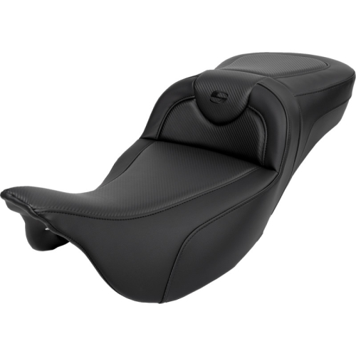 Saddlemen - Saddlemen Extended Reach Roadsofa CF Seat without Drivers Backrest - Black Stitching - 808-07B-18600