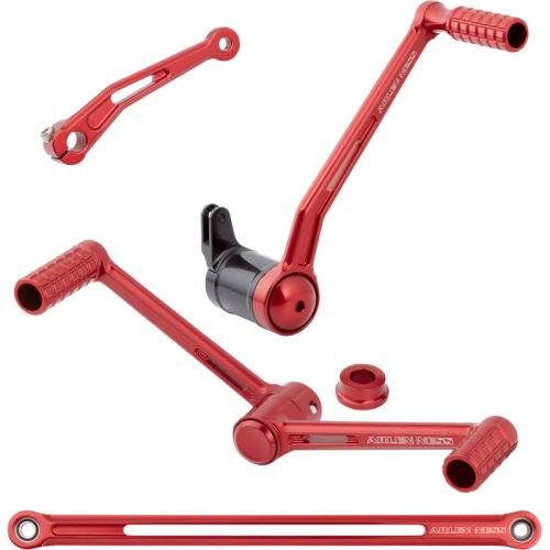Arlen Ness - Arlen Ness SpeedLiner Foot Control Kit with Heel/Toe Shifter - Red Anodized - 420-133