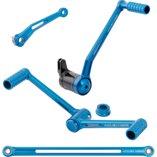 Arlen Ness - Arlen Ness SpeedLiner Foot Control Kit with Heel/Toe Shifter - Blue Anodized - 420-132