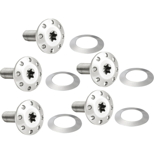 Arlen Ness - Arlen Ness Holeshot Floating Brake Rotor Hardware Kit - Front - Polished - 300-906