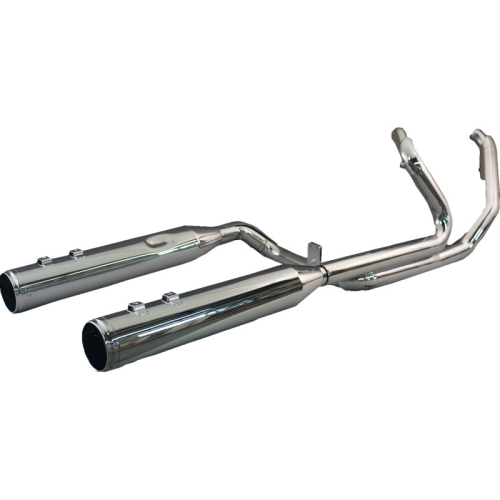 Khrome Werks - Khrome Werks 2-into-2 Dominator Exhaust System with 4-1/2in. Mufflers - Chrome with Race Tip - 200140