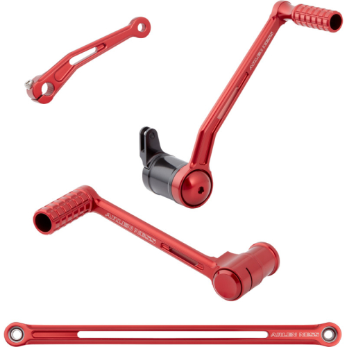 Arlen Ness - Arlen Ness SpeedLiner Foot Control Kit - Red Anodized - 420-135
