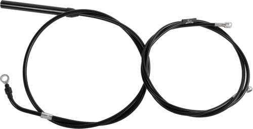 LA Choppers - LA Choppers Standard Cable/Brake Line Kit - 18in.-20in. Ape Hanger Handlebar - Black Vinyl - LA-8062KT-19B
