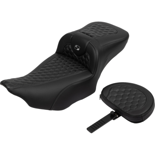 Saddlemen - Saddlemen Extended Reach Roadsofa HC Seat with Drivers Backrest - Gray Stitching - 823-07-190B2