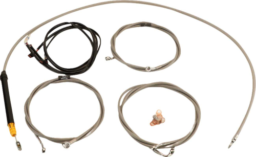 LA Choppers - LA Choppers Complete Plug and Play Cable Kit - 8in.-10in. - Stainless - LA-8059KT3-08