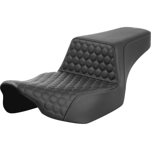 Saddlemen - Saddlemen Extended Reach Step-Up HC Seat - Gray Stitching - 823-07-17802