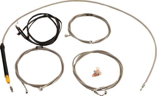 LA Choppers - LA Choppers Complete Plug and Play Cable Kit - 12in.-14in. - Stainless - LA-8059KT3-13