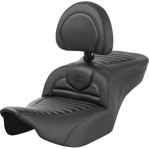 Saddlemen - Saddlemen Roadsofa TR CF Seat with Backrest - 823-07-204B0