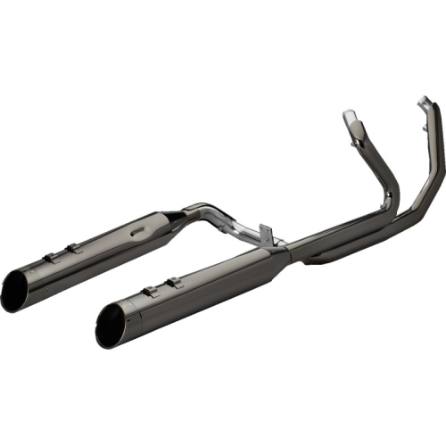 Khrome Werks - Khrome Werks 2-into-2 Dominator Exhaust System with 4-1/2in. Mufflers - Eclipse with Edge Tip - 201525