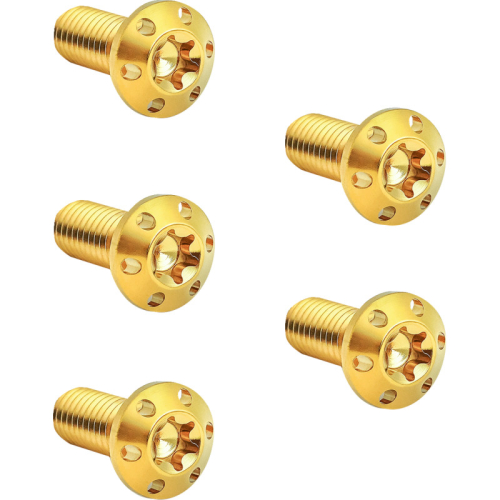 Arlen Ness - Arlen Ness Holeshot Brake Rotor Bolt Kit - Front - Gold - 300-914