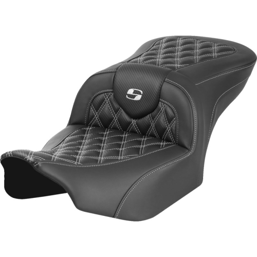 Saddlemen - Saddlemen Roadsofa CF LS Seat without Backrest - White Stitching - 823-07-20606