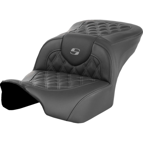 Saddlemen - Saddlemen Roadsofa LS Seat without Drivers Backrest - Gray Stitching - 823-07-18202