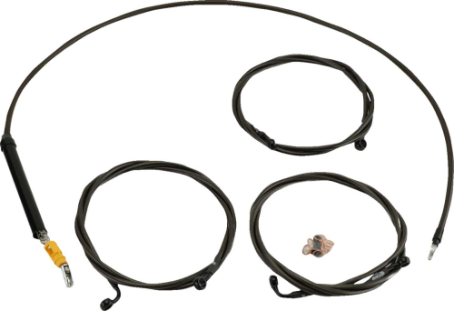 LA Choppers - LA Choppers Standard Cable/Brake Line Kit - 15in.-17in. Ape Hanger - Midnight - LA-8059KT-16M