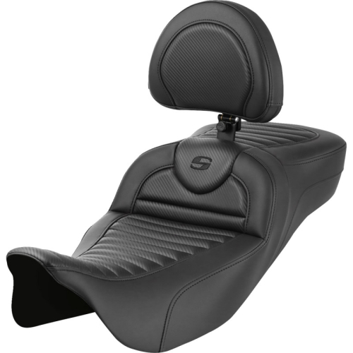 Saddlemen - Saddlemen Extended Reach Roadsofa CF TR Seat with Drivers Backrest - 808-07B-205B0
