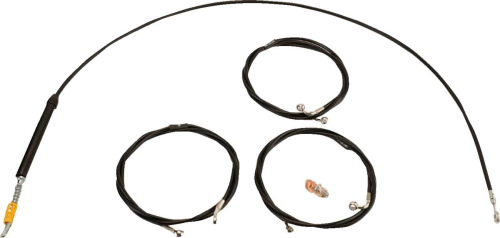 LA Choppers - LA Choppers Standard Cable/Brake Line Kit - 18in.-20in. Ape Hanger Handlebar - Black Vinyl - LA-8059KT-19B