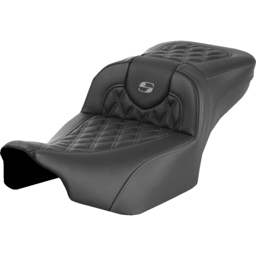Saddlemen - Saddlemen Extended Reach Roadsofa LS Seat without Drivers Backrest - Gray Stitching - 823-07-18402