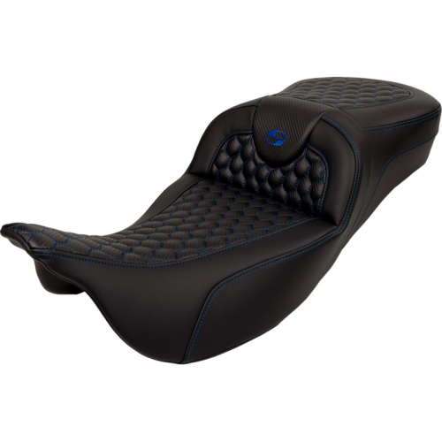 Saddlemen - Saddlemen Extended Reach Roadsofa HC Seat without Drivers Backrest - Blue Stitching - 808-07B-19001