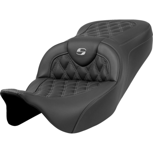 Saddlemen - Saddlemen Roadsofa LS Seat without Drivers Backrest - Gray Stitching - 808-07B-18202