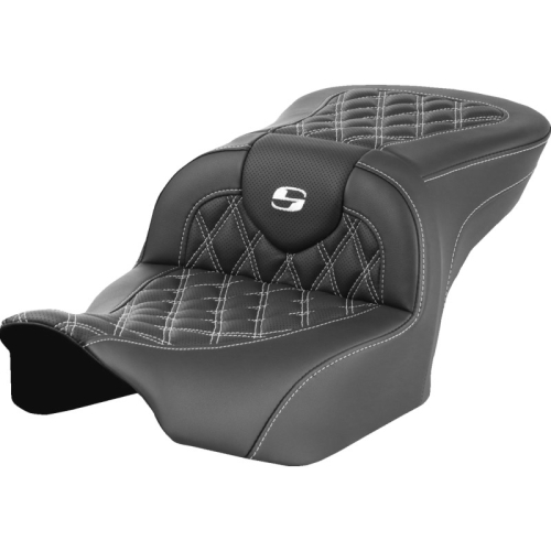 Saddlemen - Saddlemen Roadsofa LS Seat without Drivers Backrest - White Stitching - 823-07-18206