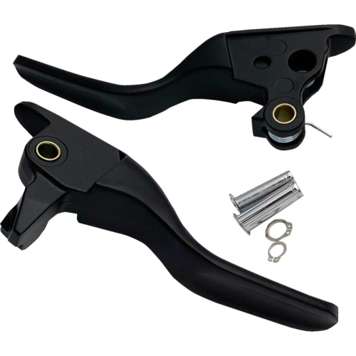 Drag Specialties - Drag Specialties Short Lever Set - Black - 0610-2328