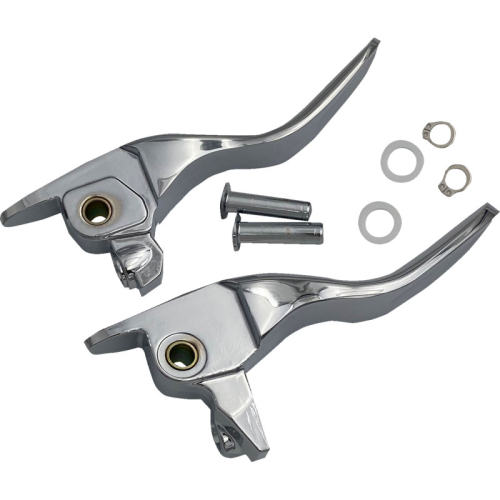 Drag Specialties - Drag Specialties Short Lever Set - Chrome - 0610-2319