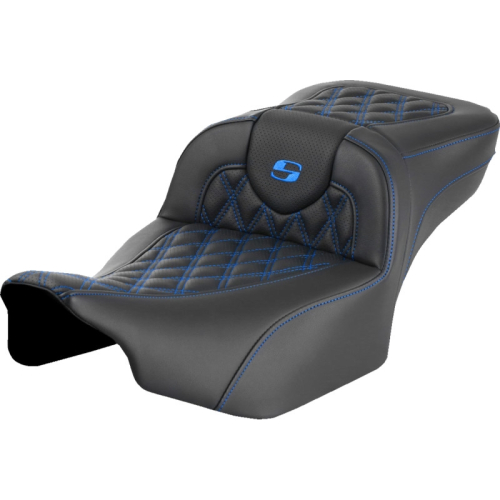 Saddlemen - Saddlemen Extended Reach Roadsofa LS Seat without Drivers Backrest - Blue Stitching - 823-07-18401