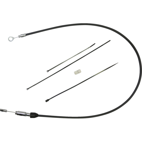 Drag Specialties - Drag Specialties Quick Connect Braided Upper Clutch Cable - 32in - Black/Chrome - 0652-3059