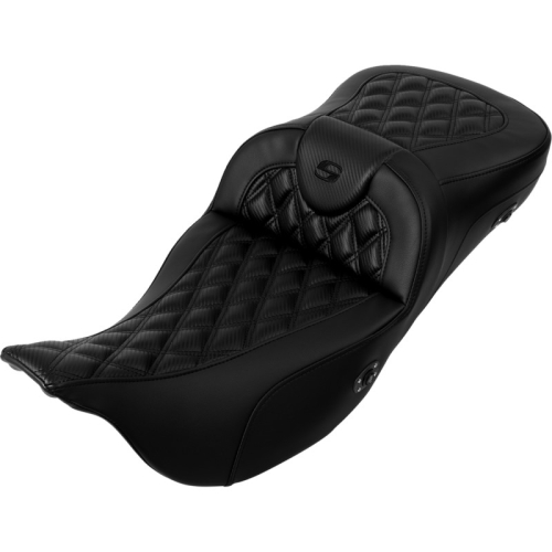 Saddlemen - Saddlemen Extended Reach Heated Road Sofa Seat without Drivers Backrests - 808-07B-207A0