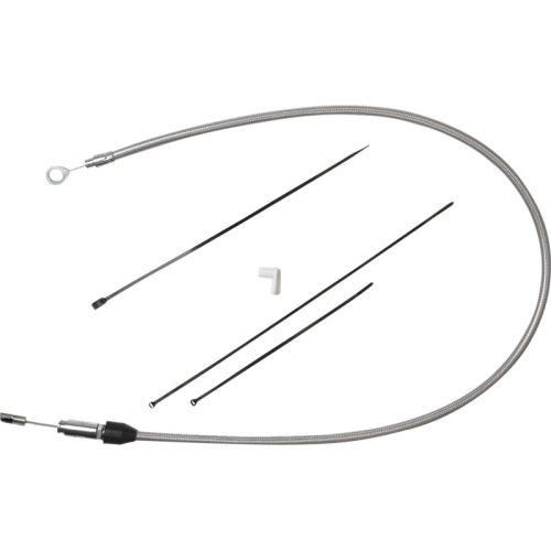 Drag Specialties - Drag Specialties Quick Connect Braided Upper Clutch Cable - 32in. - Stainless Steel - 0652-3062