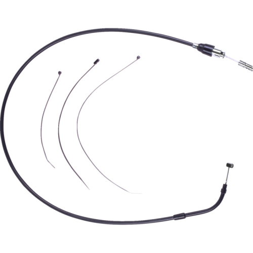 Drag Specialties - Drag Specialties Quick Connect Braided Upper Clutch Cable - 39 1/4in. - Black/Black - 0652-3177