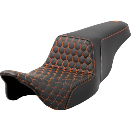 Saddlemen - Saddlemen Step-Up HC Seat - Orange Stitching - 808-07B-17703