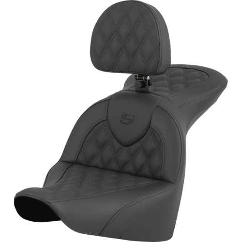 Saddlemen - Saddlemen Roadsofa LS Seat with Drivers Backrest - 818-27-182BR