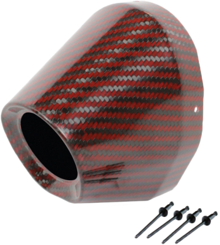 Pro Circuit - Pro Circuit 4.5in. Carbon End Cap - 1 3/4 I.D. - Red Carbon - PC4022-0010