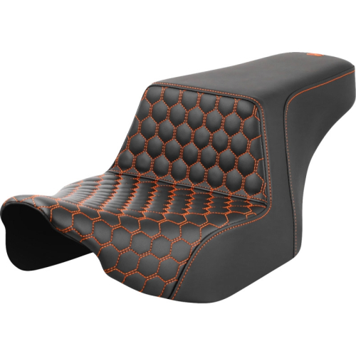 Saddlemen - Saddlemen Step-Up HC Seat - Orange Stitching - 823-07-17703