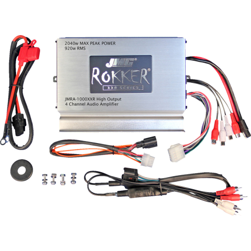 J&M - J&M Rokker XXR Stage-6 2040W 4-Channel Amplifier Kit - JAMP-1000GW18-TB