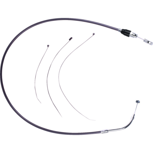 Drag Specialties - Drag Specialties Quick Connect Braided Upper Clutch Cable - 43in - Black/Black - 0652-3198