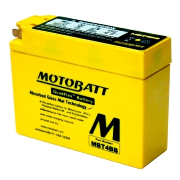 Motobatt - Motobatt Quadflex AGM 12V Battery - MBT4BB - MBT4BB