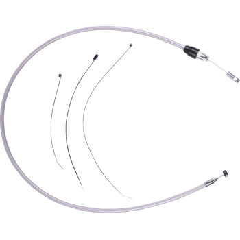 Drag Specialties - Drag Specialties Quick Connect Braided Upper Clutch Cable - 44in -  Stainless Steel - 0652-3205