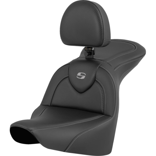Saddlemen - Saddlemen Roadsofa CF Seat with Backrest - 818-27-185BR