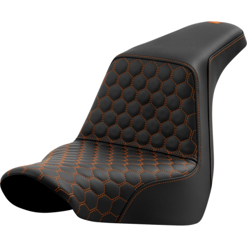 Saddlemen - Saddlemen Step-Up HC Seat - Orange Stitching - 818-29-17703