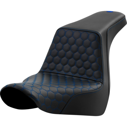 Saddlemen - Saddlemen Step-Up HC Seat - Blue Stitching - 818-29-17701