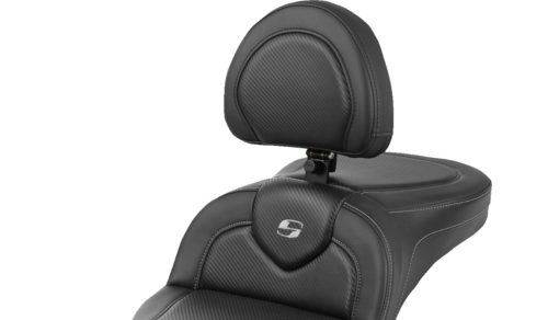 Saddlemen - Saddlemen Roadsofa CF Unheated Seat with Drivers Backrest - I22-02-185BR