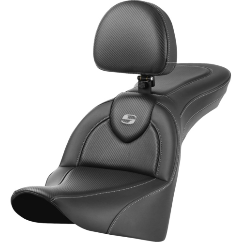 Saddlemen - Saddlemen Roadsofa CF Seat with Backrest - 818-33-185BR