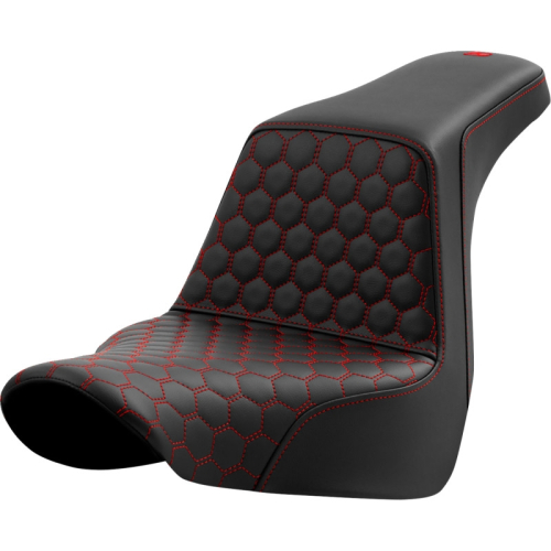 Saddlemen - Saddlemen Step-Up HC Seat - Red Stitching - 818-29-17704